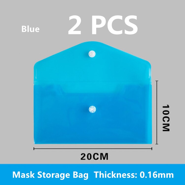 10 stk anti-støv maske opbevaring bærbar pvc maske clips engangs ansigtsmaske opbevaring kuffert beholder sammenfoldelig genbrugsmaske holder: 2 stk 02