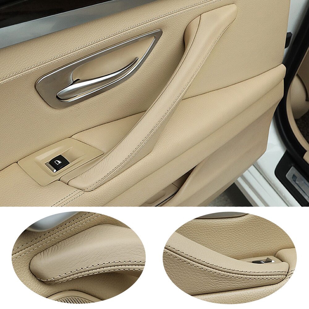 Dla BMW serii 5 F10 F11 F18 2010-2017 samochodów lewego prawego wewnętrzna klamka wewnętrzna strona drzwi podłokietnik płyta osłona wykończeniowa robić naciągania