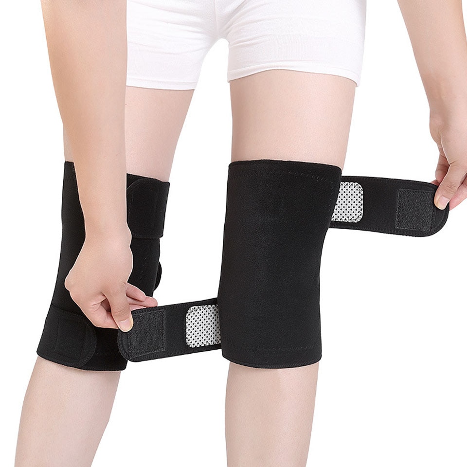 1 paar Toermalijn Zelf Verwarming Kneepad Magnetische Therapie Kniesteun Toermalijn Verwarming Belt Knie Massager