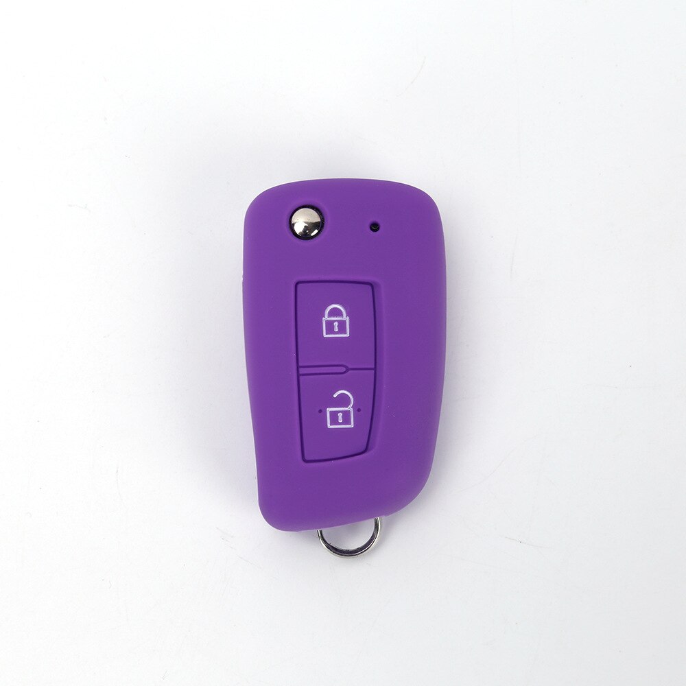 Silicone Car Key Fob Cover Case Protect Skin Cap for Nissan Qashqai J11 X-trail Murano MAXIMA ALTIMA Juke Flip Folding Remote: Purple