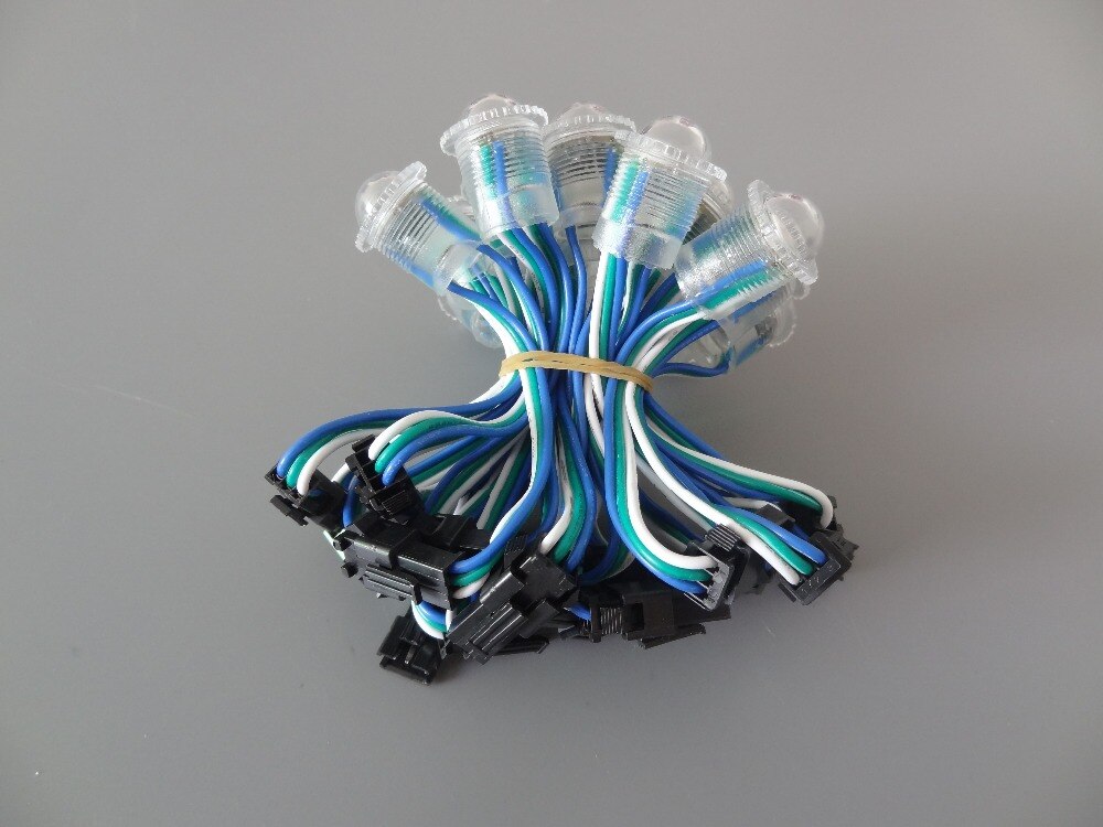 WS2813 addressable 16mm diameter;DC5V;RGB full color led smart module;0.24W(one 5050 SMD LED);IP68;clear cover