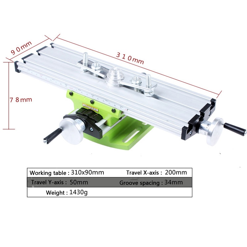 Mini Multifunctional Cross Working Table/ slide table support For Drilling Milling Machine Bench drill stent Tools 1PC