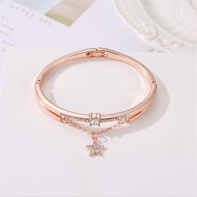 Neue Armbinde Rose Gold Sterne Metall frauen Armbänder Charme Sterne Literarischen Armbinde Schmuck Für Frauen Mädchen