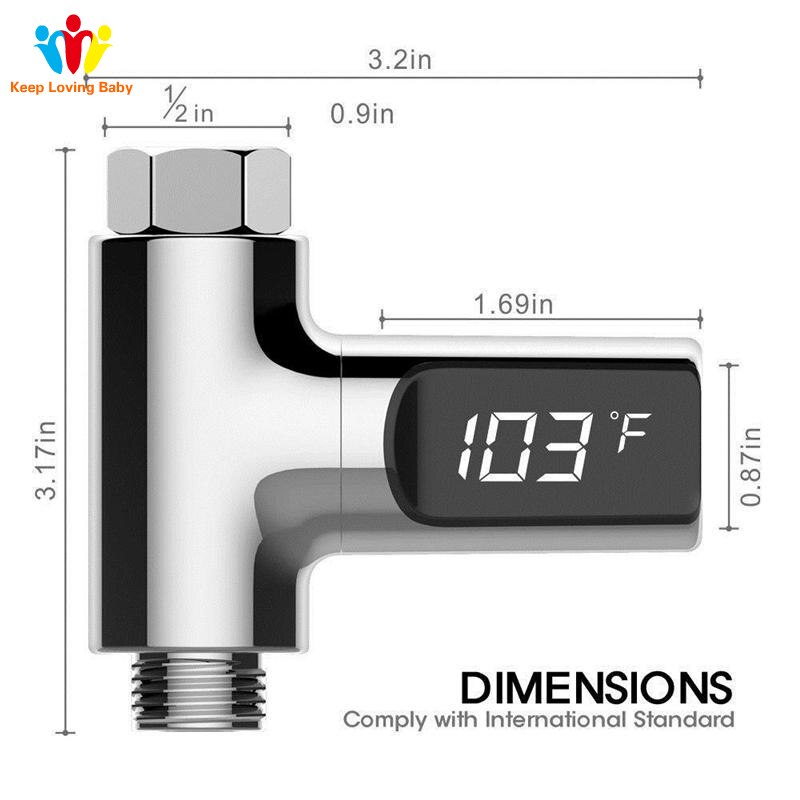 Thermomètre de douche numérique | Batterie, temps réel libre, moniteur de température d&#39;eau pour cuisine, salle de bain, douche soins pour bébé