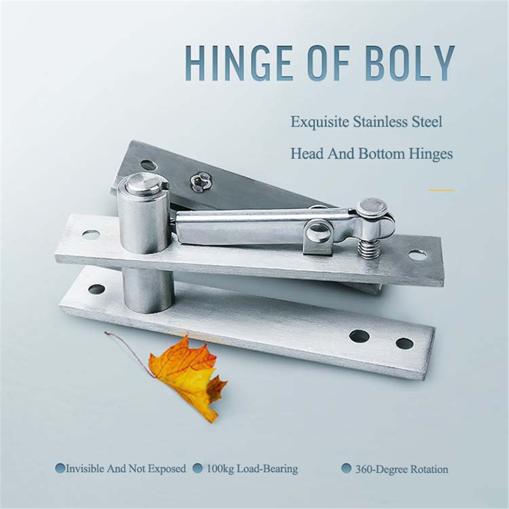 Stainless Steel Pivot Heavy Duty 360-degree Rotating Shaft Wooden Door Hinge Shaft Murphy Positioning Door Shaft Hidden Axis: Default Title