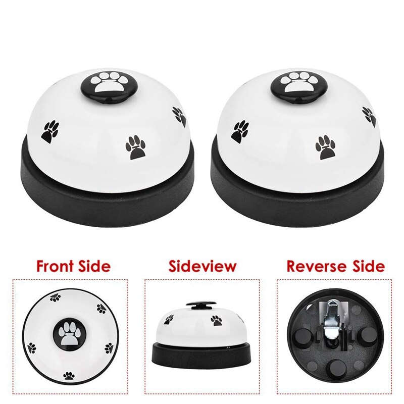 Pet bell , 2 pack metal bell hund træning med skridsikker gummibund hund dørklokke til potte træning klar ring pet værktøj comm