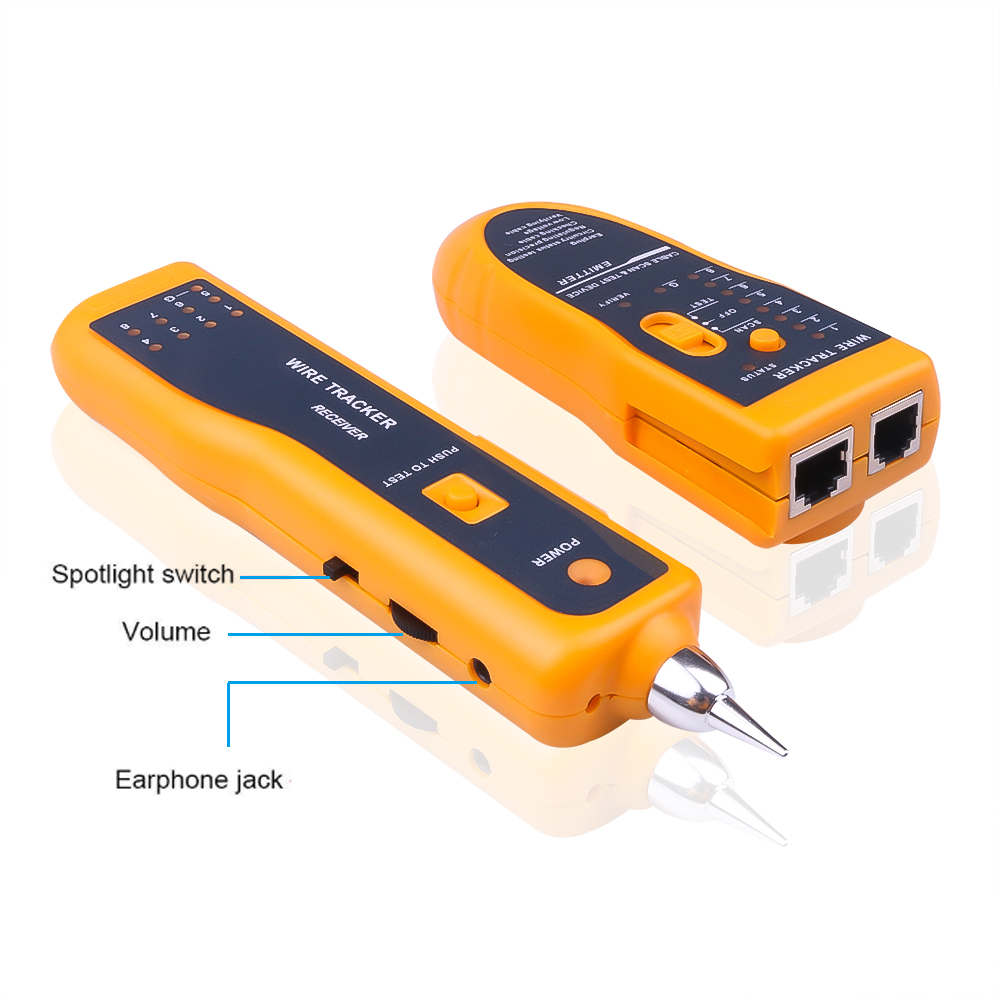 RJ11 RJ45 Cat5 Cat6 Network Cable Tester Detector Line Finder Telephone Wire Tracker LAN Tracer Diagnose Tone Tool Kit