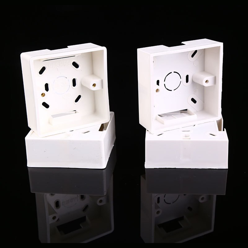 Bottom Box Outlet 86mm back White Wall Box Plastic Flame retardant materia Universal Mounting Socket/exit button,min:1pcs