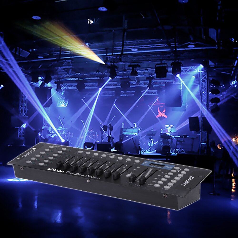 Lixada 192 Kanäle DMX512 Regler Konsole für Bühne Licht Party DJ Disko Betreiber Ausrügestochen