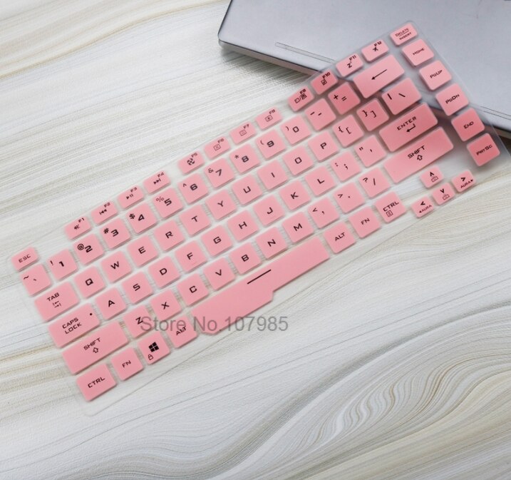 For ASUS ROG Strix G G531 15 G531G G531GD G531GU G531GT G531GW 15.6 inch Silicone Notebook Laptop Keyboard Cover Protector Skin: Pink