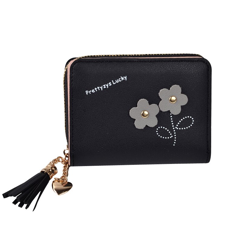 Women Wallets Brand Candy Colors Lady Purses Flower Clutch Zipper Coin Purse Wallet Cards ID Bag Woman Moneybag