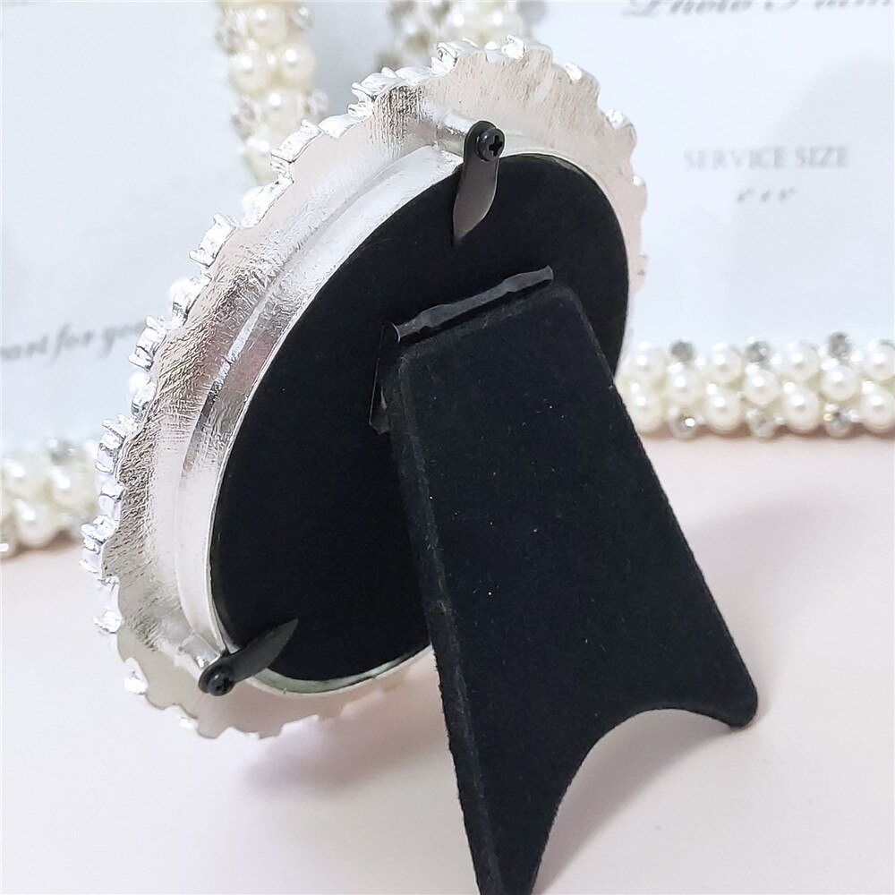 3/4/6/7 Inch Desktop Fotolijst Witte Parel Creatieve Bruiloft Fotolijst Strass Fotolijst home Decoratie