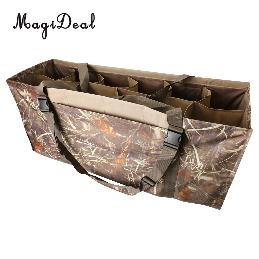 Duurzaam Nylon 12-Slot Eendenkooi Tas Handtas Opslag Met Gewatteerde &amp; Verstelbare Schouderriem Hand Stap