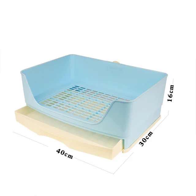 Lettiera per conigli extra large Toilette per coniglietto con cassetto 50 pellicole per toilette per animali domestici 25 Set per la pulizia del tampone per l'addestramento della toilette Piccola scatola per animali domestici: Luce Verde