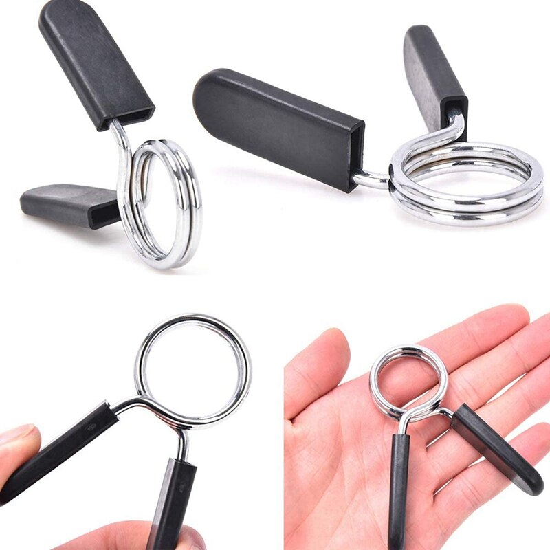 6 pièces pince à ressort pour haltères 30mm colliers d'exercice pinces à pince pour haltères