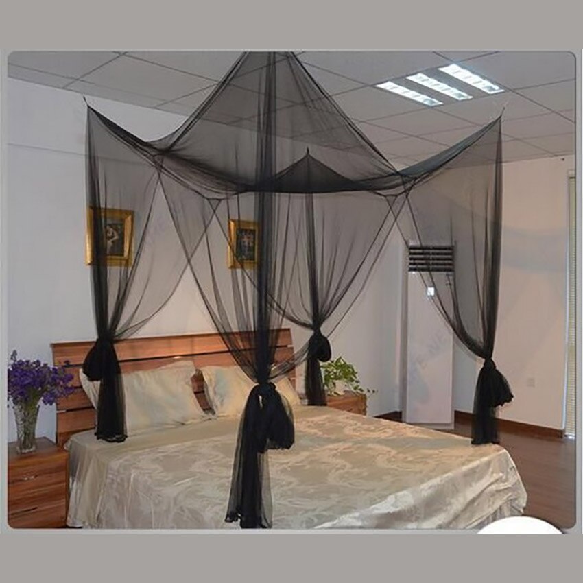 Popxstar Sexy Mosquito Net Palace Four Door King/Queen Double Size Home Single  Bed Prevent Insect Outdoor Square Grace White Canopy Net