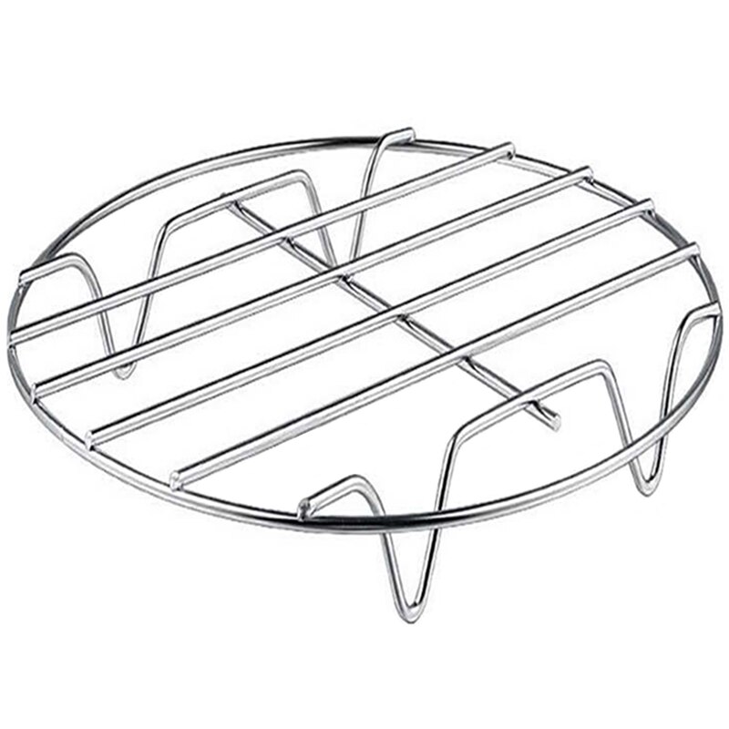 1PC Round Cooking Rack Stainless Steel Steaming Rack Non-Stick Grill Stack Rack Circular Wire Rack Kitchen Accessories S/M/L: S