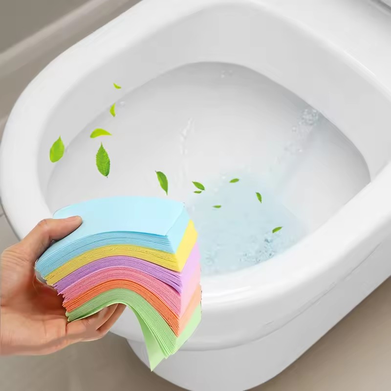 30-150pcs Toilet Cleaner Sheet Mopping The Floor Toilet Household Hygiene Toilet Deodorant Yellow Dirt Toilet Cleaning Tool