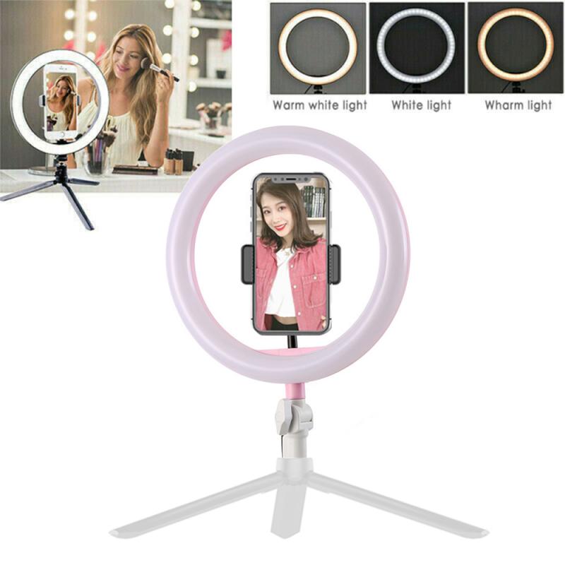 Photography LED Selfie Ring Light Dimmable Camera Phone Ring Lamp 10inch With Clip Fill Light For Makeup Video Live Studio