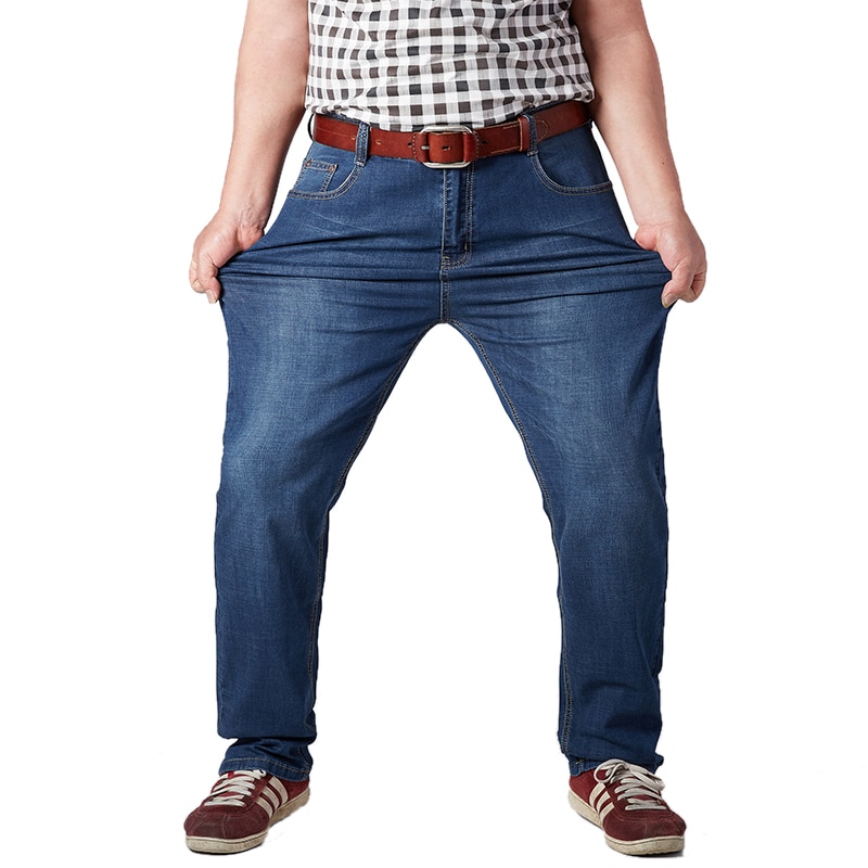 Classic Straight Baggy Male Jeans Summer Thin Casu... – Grandado