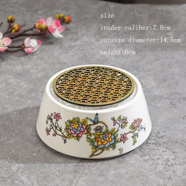 Keramische Thee Kachel Chinese Theewaar Accessoires Tool Thee Warmer Kaars Kachel Thuis Theepot Fair Bekerhouder Kung Fu Thee Kachels craft