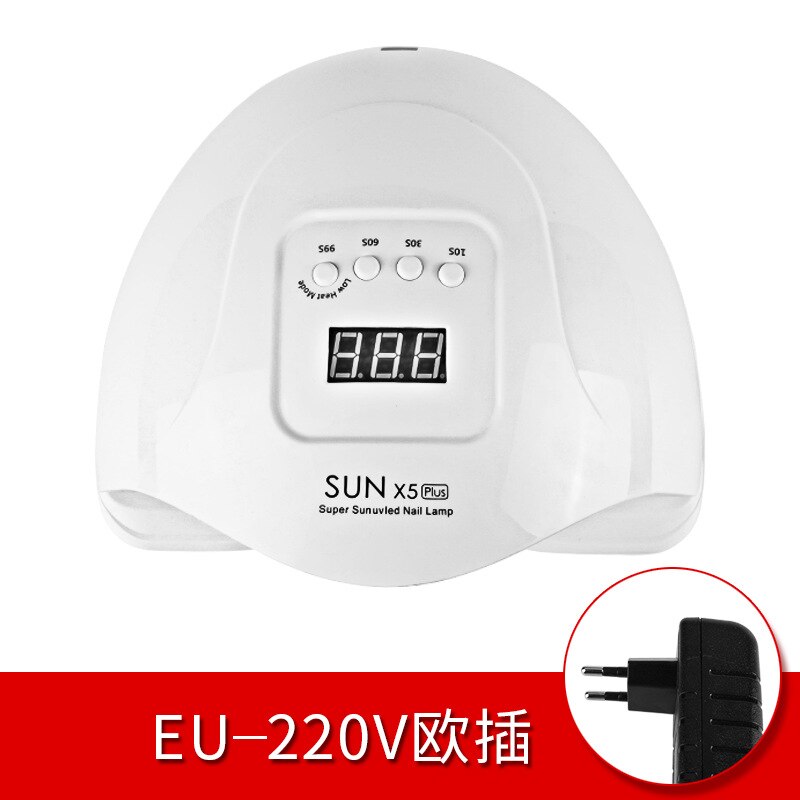 SUN X5 PLUS-lámpara para uñas, lámparas UV de 72W para decoración de uñas, tambor para decoración de uñas, Gel UV LED de espuma, lámpara uv infrarroja: EU Plug