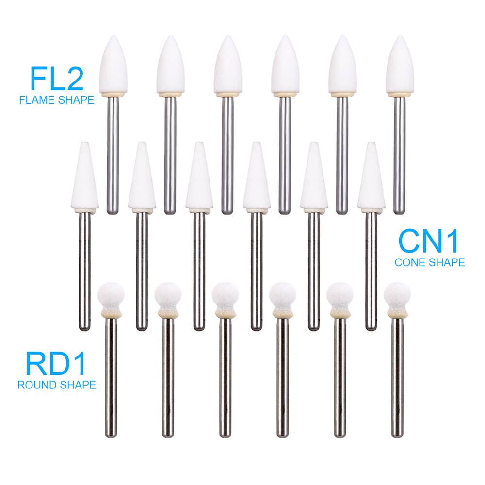 Zahn Flamme Weiß Stein Polieren FG Bohrer 12/Pack Abrieb