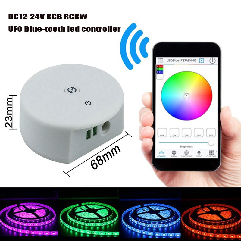 DC12-24V RGB RGBW UFO Blue-tooth 16 Million Colors IOS Android LED Controller Timing Function Group Control Music Mode