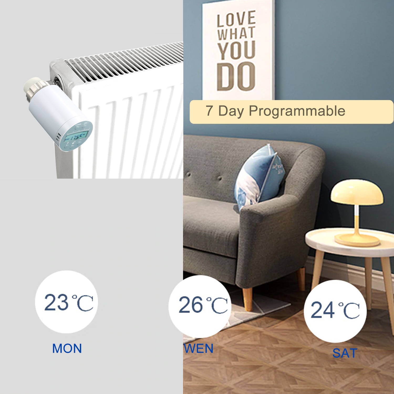 WiFi Smart Thermostat Temperature Controller TRV T... – Grandado