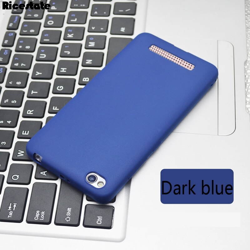 Para Xiaomi Redmi 4A Redmi 5A Clear TPU y siod color funda para Xiaomi Redmi 4A 5A funda trasera para proteger la piel de silicona: Redmi 4A / Dark blue