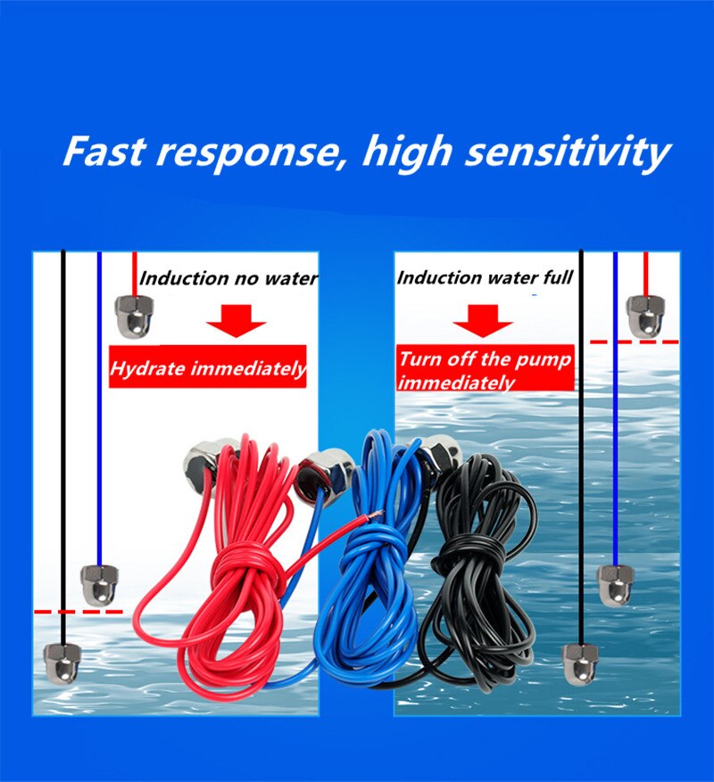 3Pcs/set 5m Stainless Water Level Probe For Water Level Controler