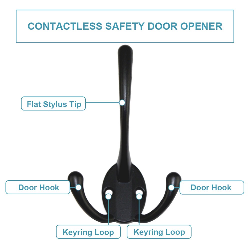Non-Contact Door Opener Contactless Mini Closer Tool Self-Cleaning Reusable Press Elevator Hand Stick DJA99