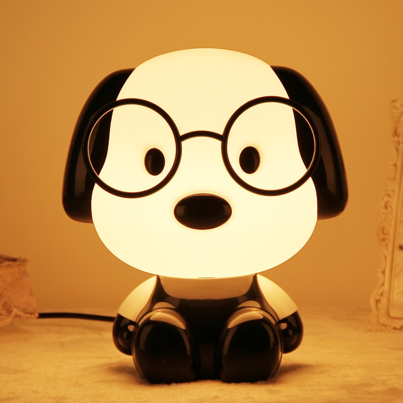 Dr. hund nattlampa tecknat djur nattlampa barnrumsljus bredvid lampa arbetsrum skrivbordslampa art deco led lampa
