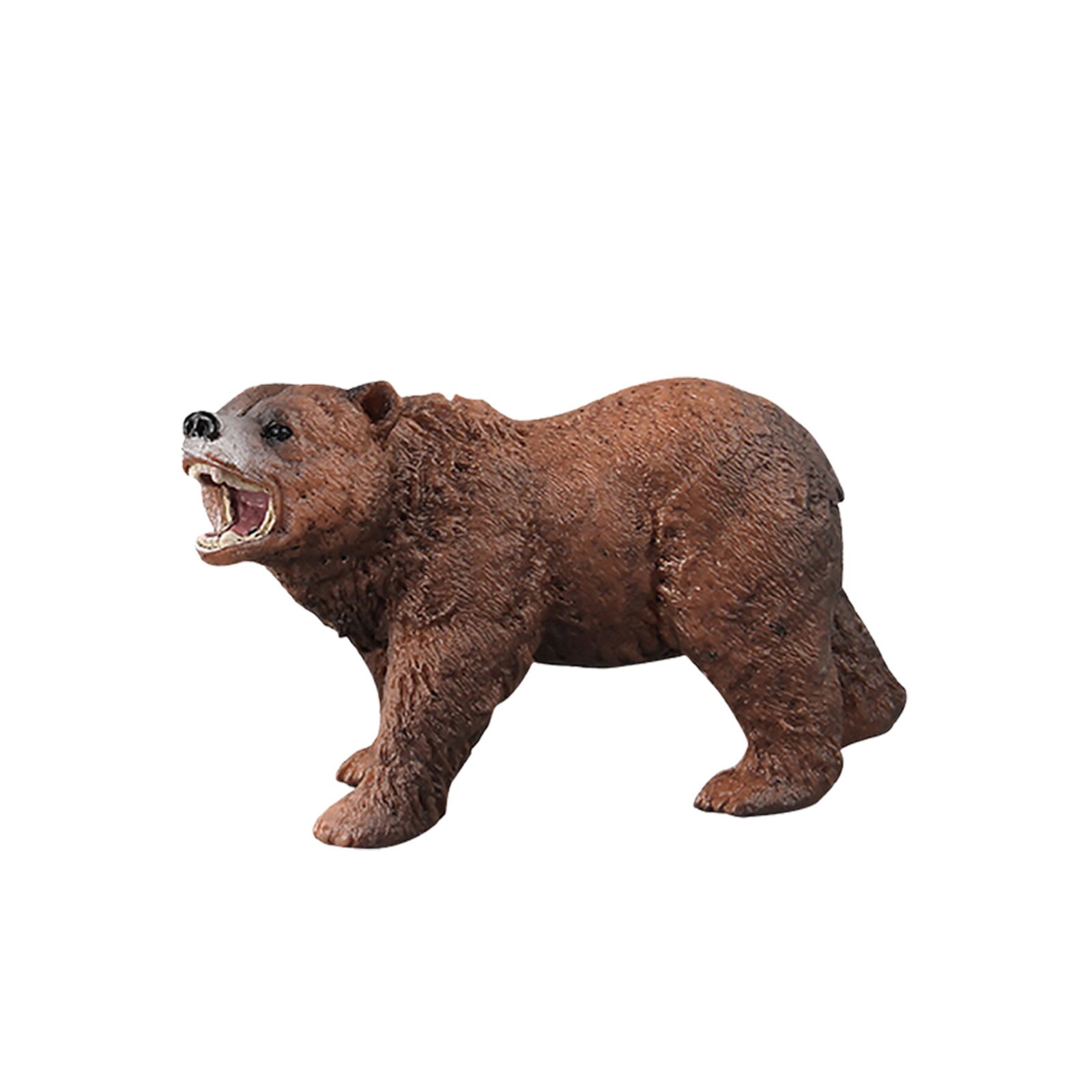 Realistic Woodland Grizzly Bear Toys Figurines Forest Animal Brown Bear Family Figures Home Decor Collection Cake Toppers: C