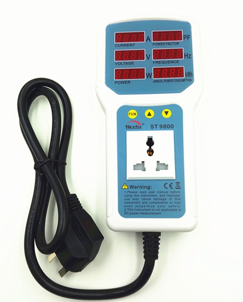 Power-meter elektriciteit monitoring elektrische parameter tester, elektriciteit en kooldioxide uitstoot ST9800