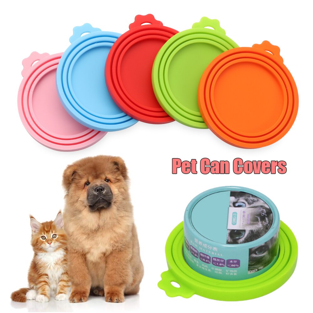 1Pc 3 In 1 Kleurrijke Silicone Blik Deksel Verzegelde Feeder Voedsel Kan Cover Herbruikbare Voedsel Opslag Houden Verse keuken Supply