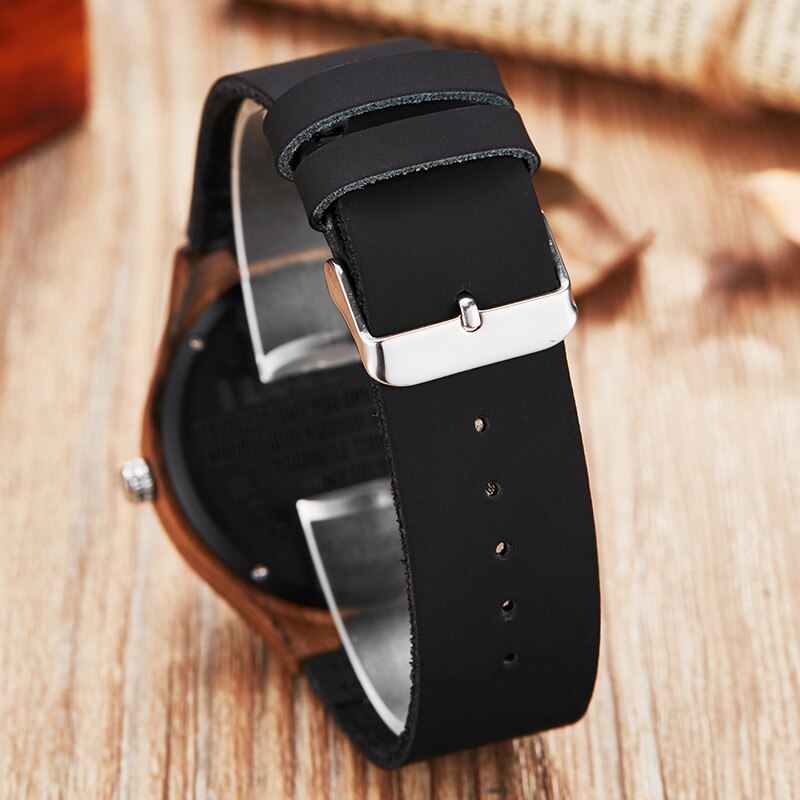 Trä klockor till min man graverad kvarts klocka herr bambu modern armbandsur natur trä läder klocka
