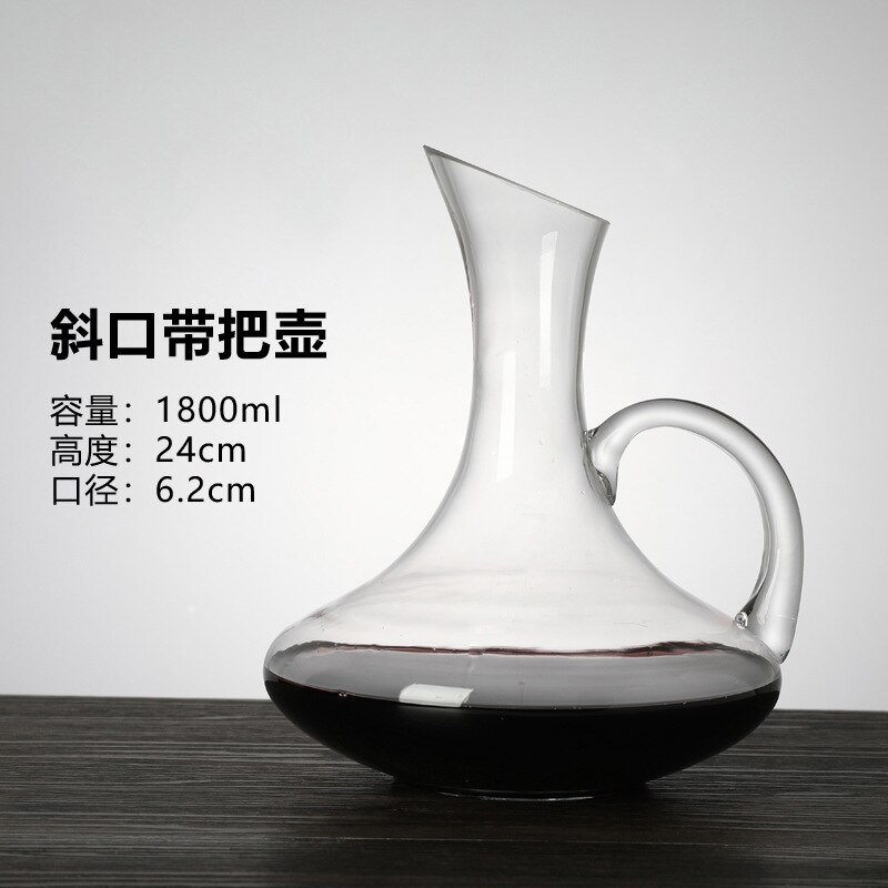 Décanteur fait main sans plomb cristal verre maison rouge vin aérateur vin verre décanteur bouteille vin bouteille verseur barre outil: 3