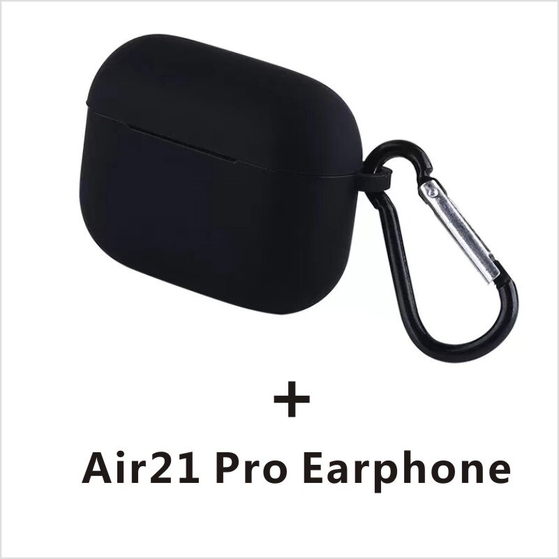 Air21 Pro ANC TWS 1562F vrai capteur de lumière réel voix réveil sans fil écouteur HD double micro Bluetooth 5.2 PK Air13 air20 pro: black case