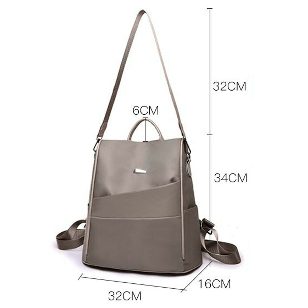 Female anti-theft backpack solid multi-function large capacity school bag shoulder bag