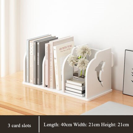 Plast bogreol bordplade bogholder hylde opbevaring organizer fil papir magasin rack organizer bogreol kontor boligartikler: F