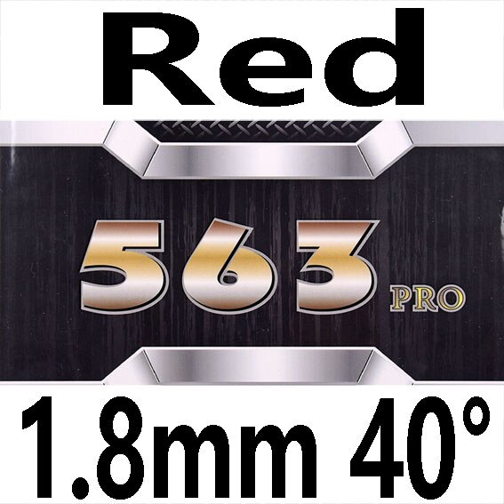 729 amistad 563 PRO (563 Provincia, especial de Pips-out) Ataque de goma de tenis de mesa con esponja de Ping Pong: RED 1.8MM H40