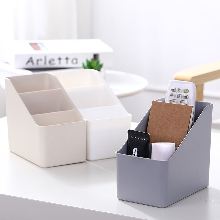 Desk Office Organizer Storage Holder Remote Control Organizer Plastic Desktop Clutter Sorting Box School Living Room Supplies