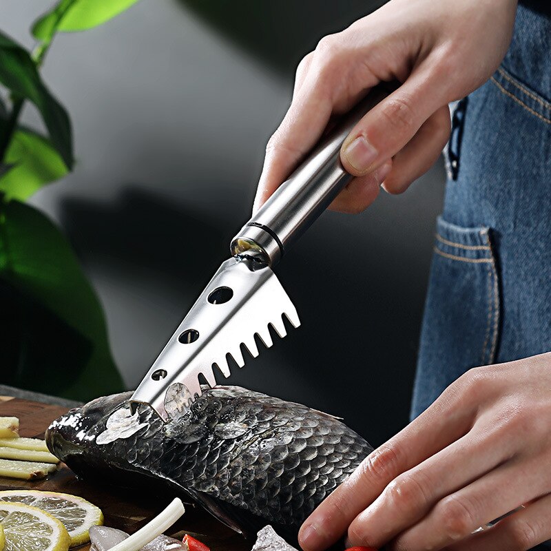 304 Stainless Steel Pan Lifter Kitchen Gadgets Potato Cutting Fish Scales Planer Core Remover Gadgets