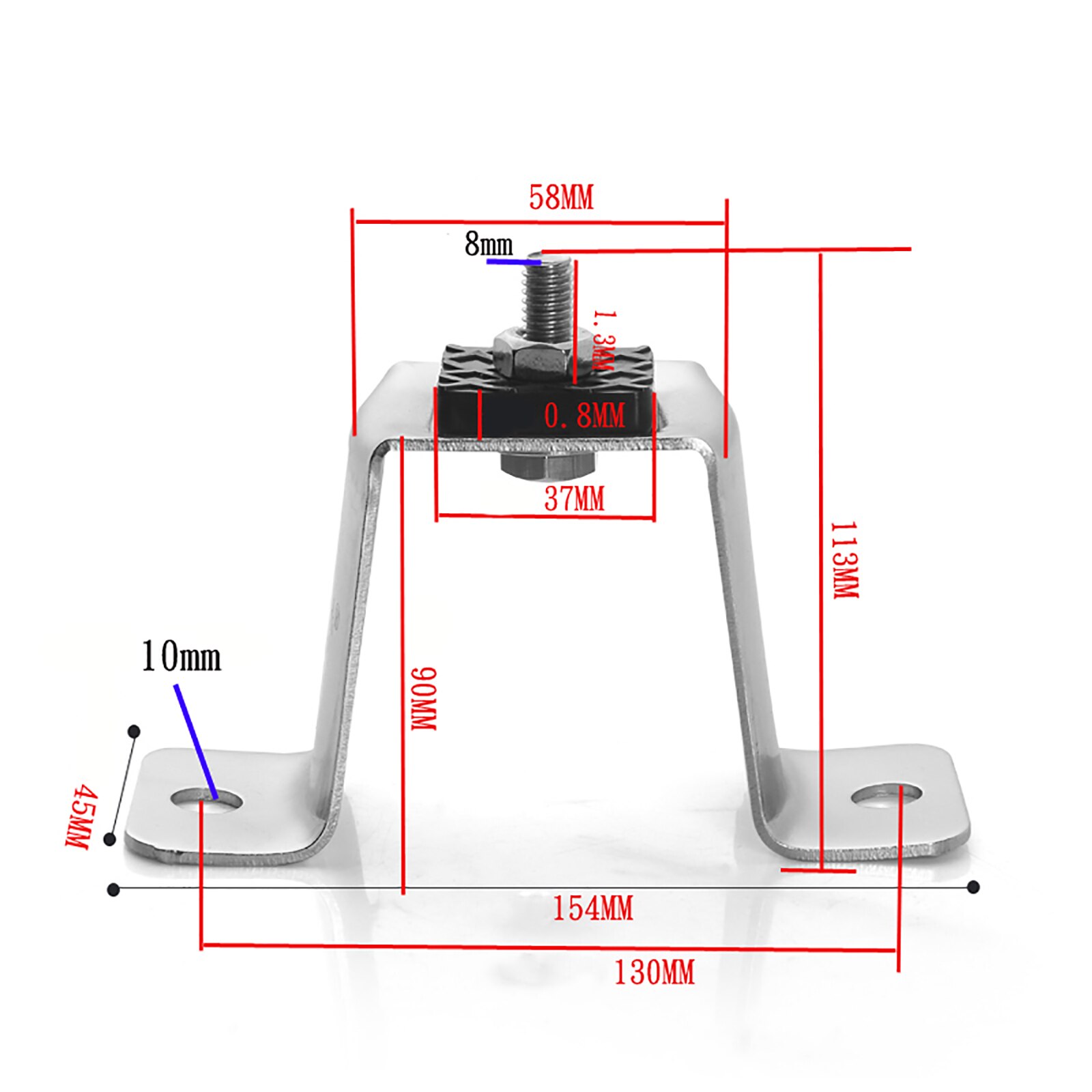 4pcs Universal Air Conditioner Support Bracket Thickened Ground Shock Absorber Anti-Vibration Stand for 1-5P Air conditioning: 9cm 