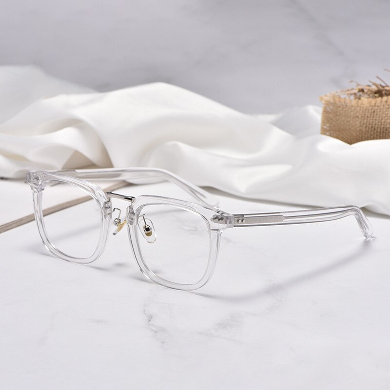 Acetate Glasses Frame Men Women Transparent Clear Glasses Optical Myopia Prescription Eyeglasses Eyewear Spectacle Frames Oculos
