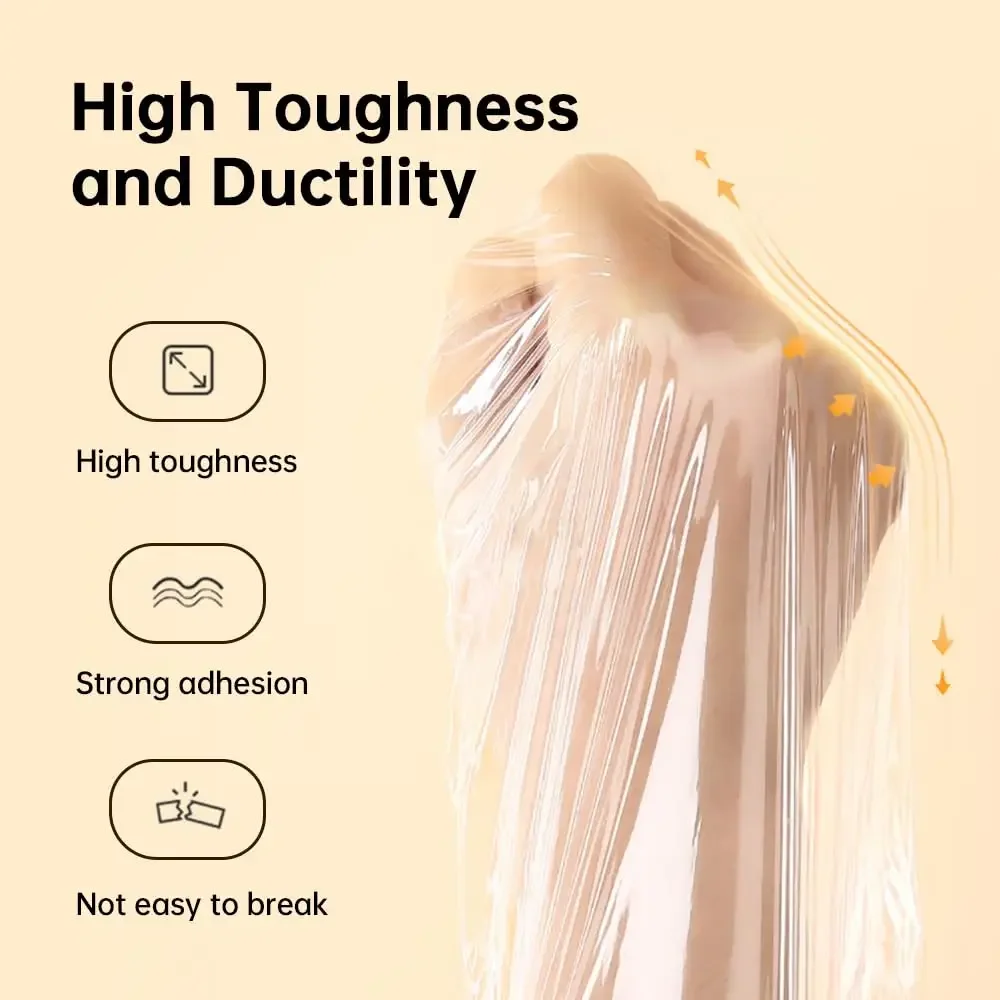 Microwavable Cling Film Wrap, Clear Plastic, Food Packing, Kitchen Storage Wrapping Film, Keeping Food Fres, 30cm * 100m