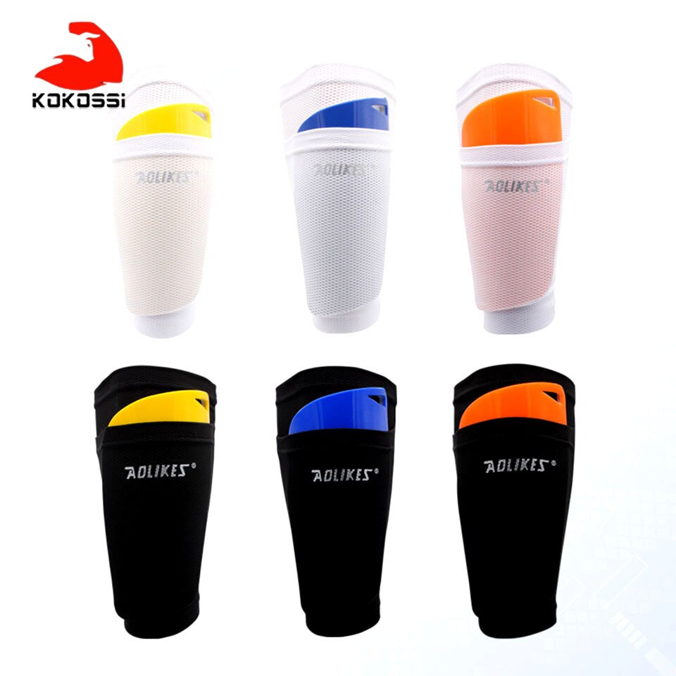 KoKossi paire Aolikes Football Football tibia garde adolescents chaussettes tampons professionnels boucliers Legging shinguard manches équipement de protection