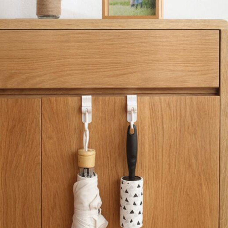 2pcs Swivel Hook Kitchen Sink Cabinet Door Hook Door-Back Garbage Bag Plastic Hook Bathroom Kitchen Organizer Hanger