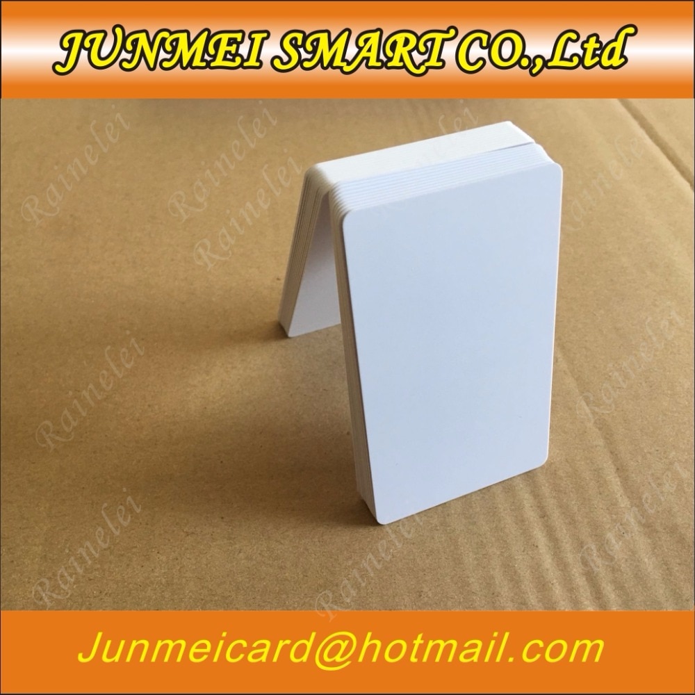 100 Blank Printable PVC Plastic Photo Id White Credit Card Without Chip 30Mil CR80